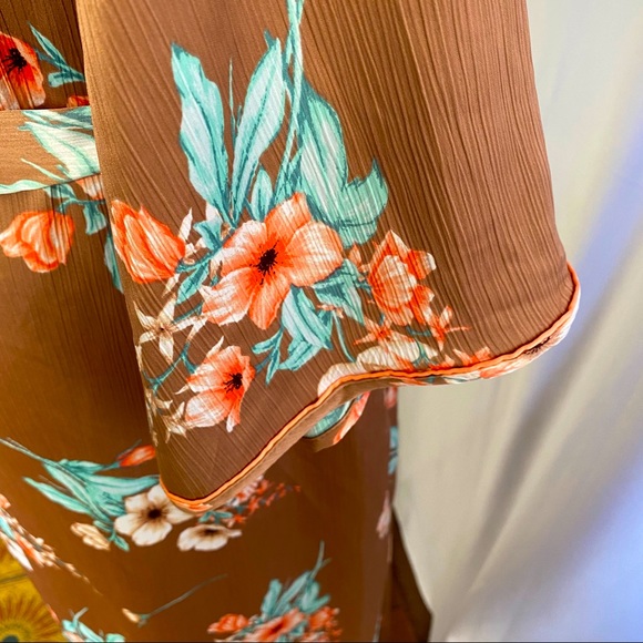 INC Intl Concepts Floral Print Long Wrap Robe. XS. - Picture 6 of 7